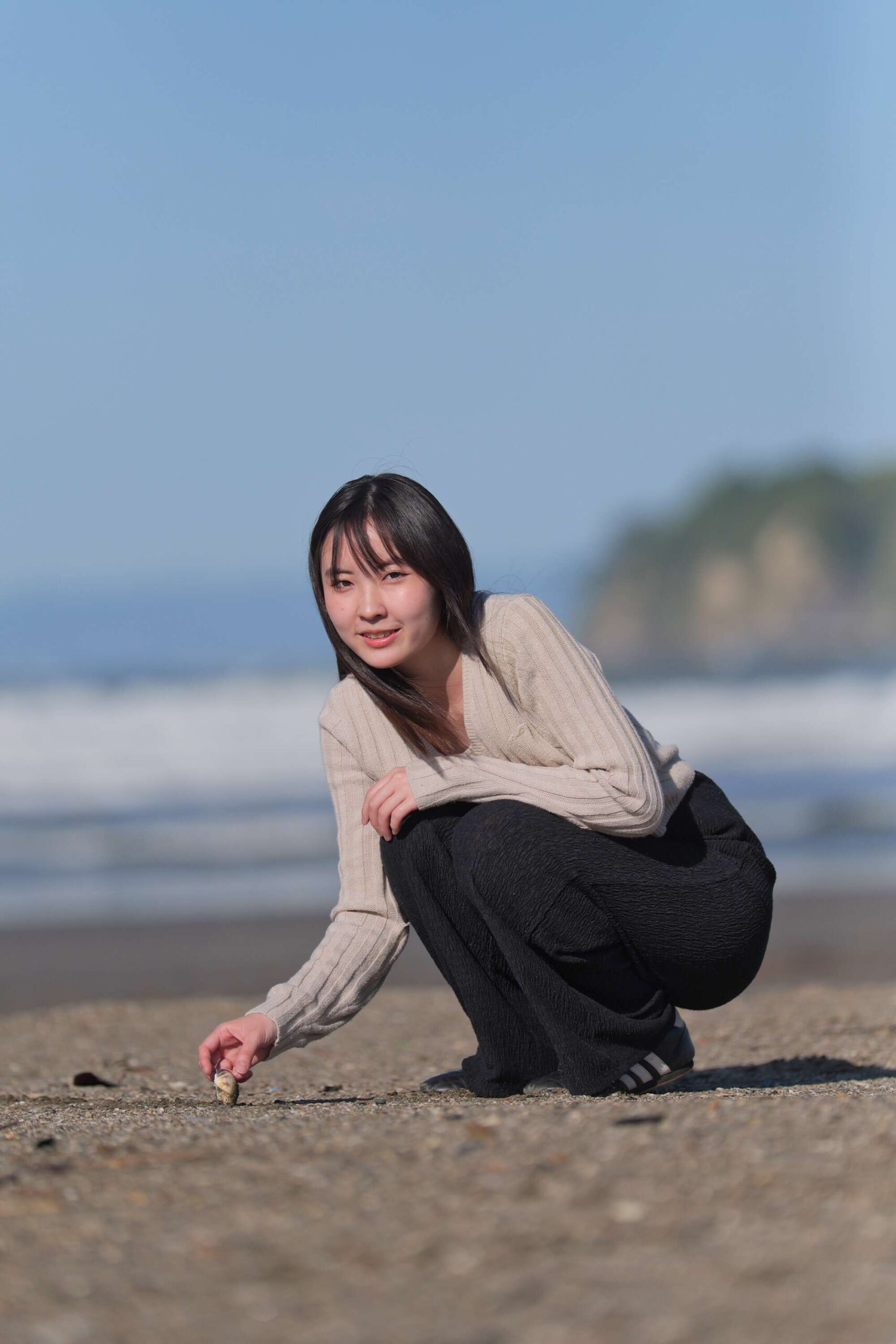 波打ち際の、小さな発見。